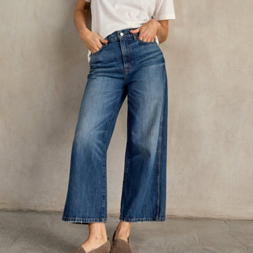 Outerknown The Brook Wide Leg Jean - Deep Indigo